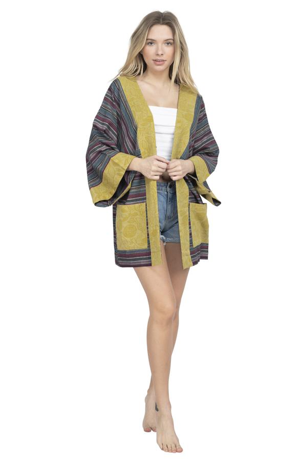 Zinnia Stripe Kimono