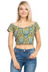 Paisley Off-Shoulder Top