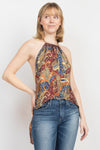 Flowy Backless Halter Top