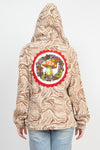 Psychedelic Mushroom Half Button Hoodie