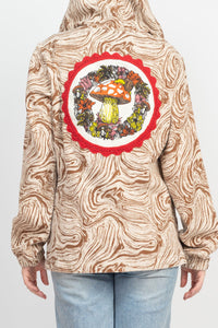 Psychedelic Mushroom Half Button Hoodie