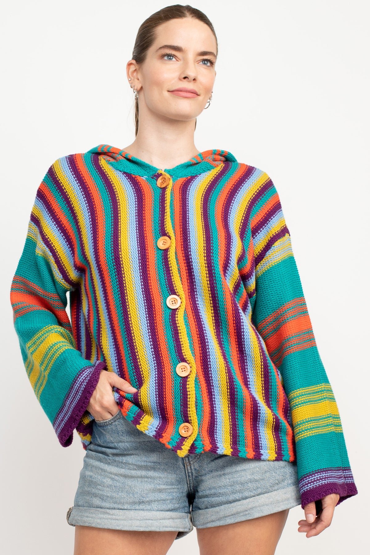 Unisex Striped Knit Sweater