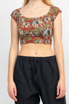 Elephant Raglan Crop Top