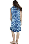 Funky Tie-Dye Cowl Neck Sleeveless Summer Dress