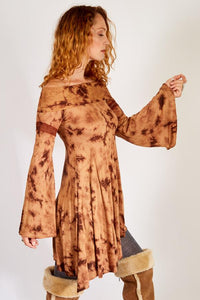 Off-the-shoulder Tiedye Mini Dress