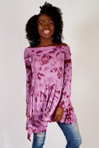 Off-the-shoulder Tiedye Mini Dress