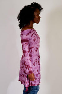 Off-the-shoulder Tiedye Mini Dress