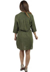 Women's Wildflower Cotton Flower Embroidery Everyday Casual Shirt Dress-