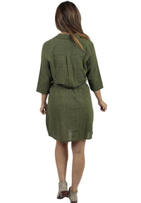 Women's Wildflower Cotton Flower Embroidery Everyday Casual Shirt Dress-