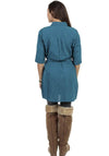 Women's Wildflower Cotton Flower Embroidery Everyday Casual Shirt Dress-