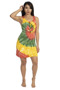 Rasta Tie Dye Racer Back Dress