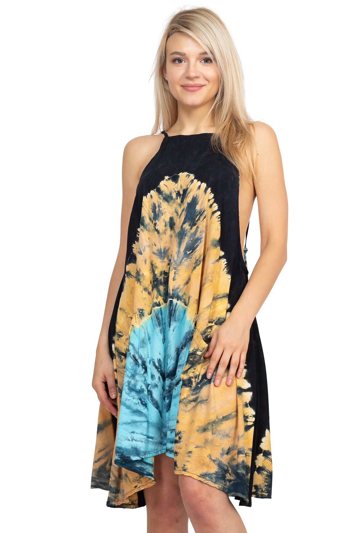 Tiedye Trapeze Dress – Lakhay-Retail Tiedye Trapeze Dress – Lakhay-Retail