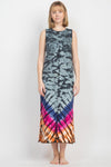 Sleeveless Tie-dye Midi Dress