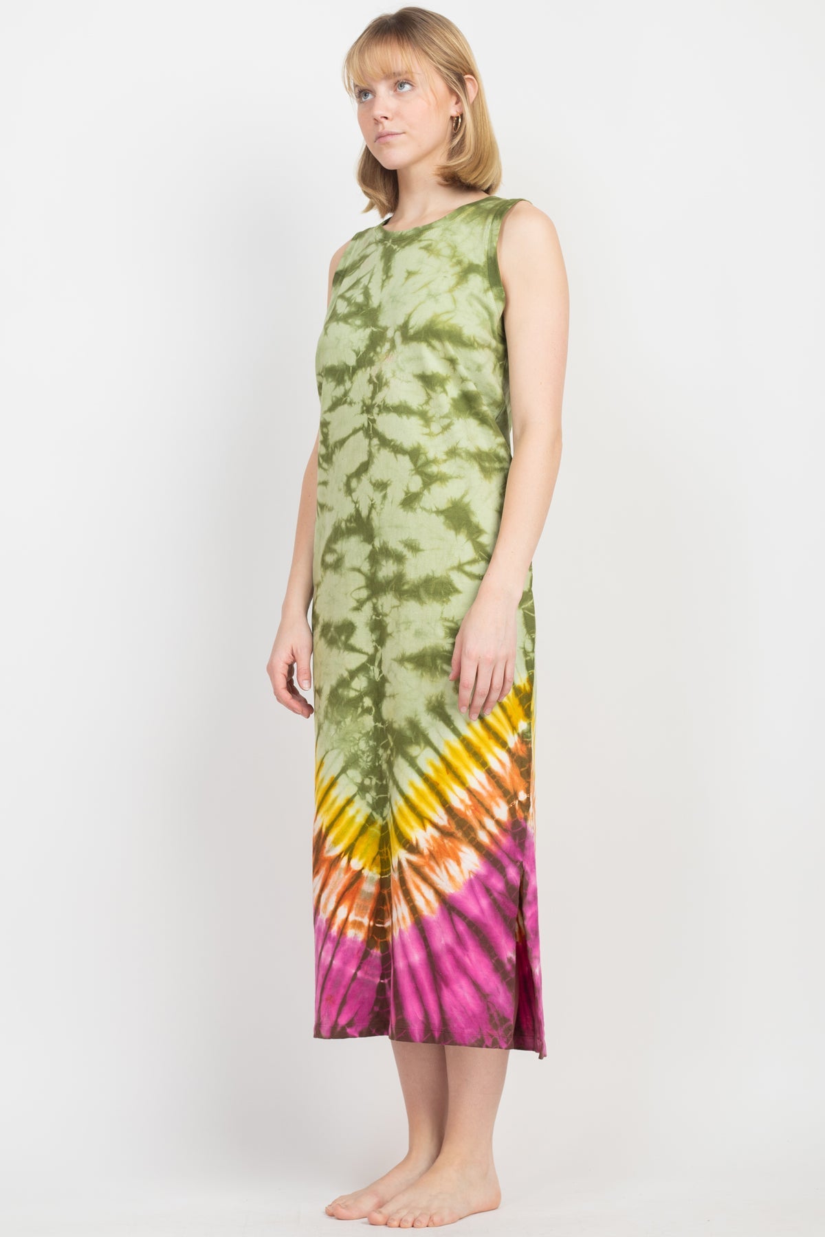 Sleeveless Tie-dye Midi Dress Sleeveless Tie-dye Midi Dress