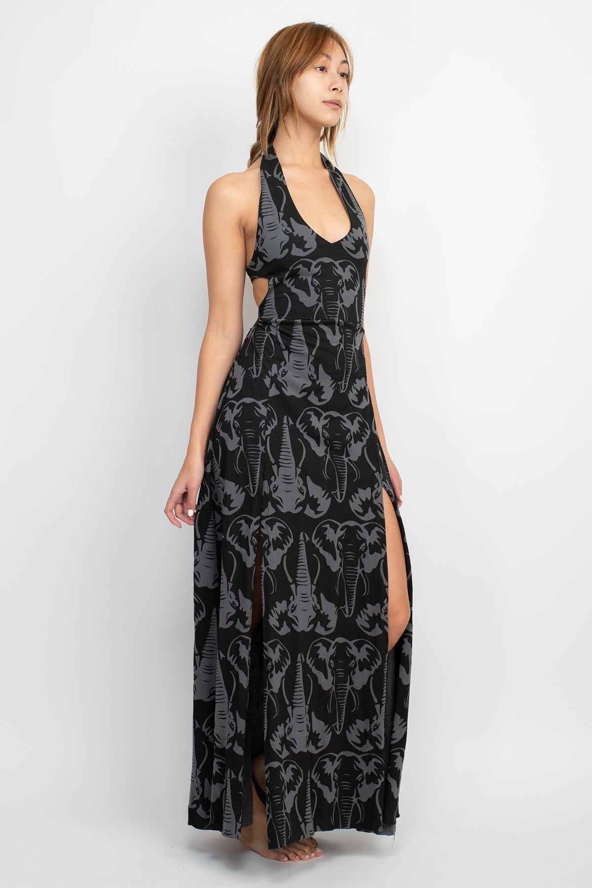 elephant print maxi dress Sa Ngoon Dress