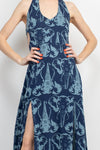 Elephant Head Tie Back Maxi Dress