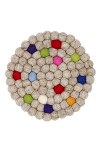 Pop Art Round Wool Trivets