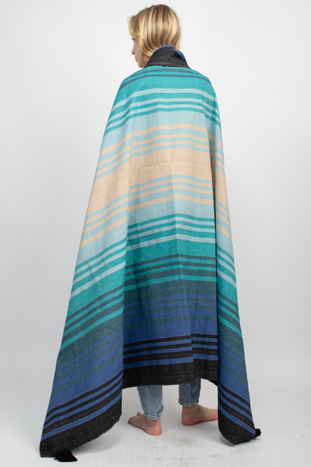 Ombre Striped Beach Blanket