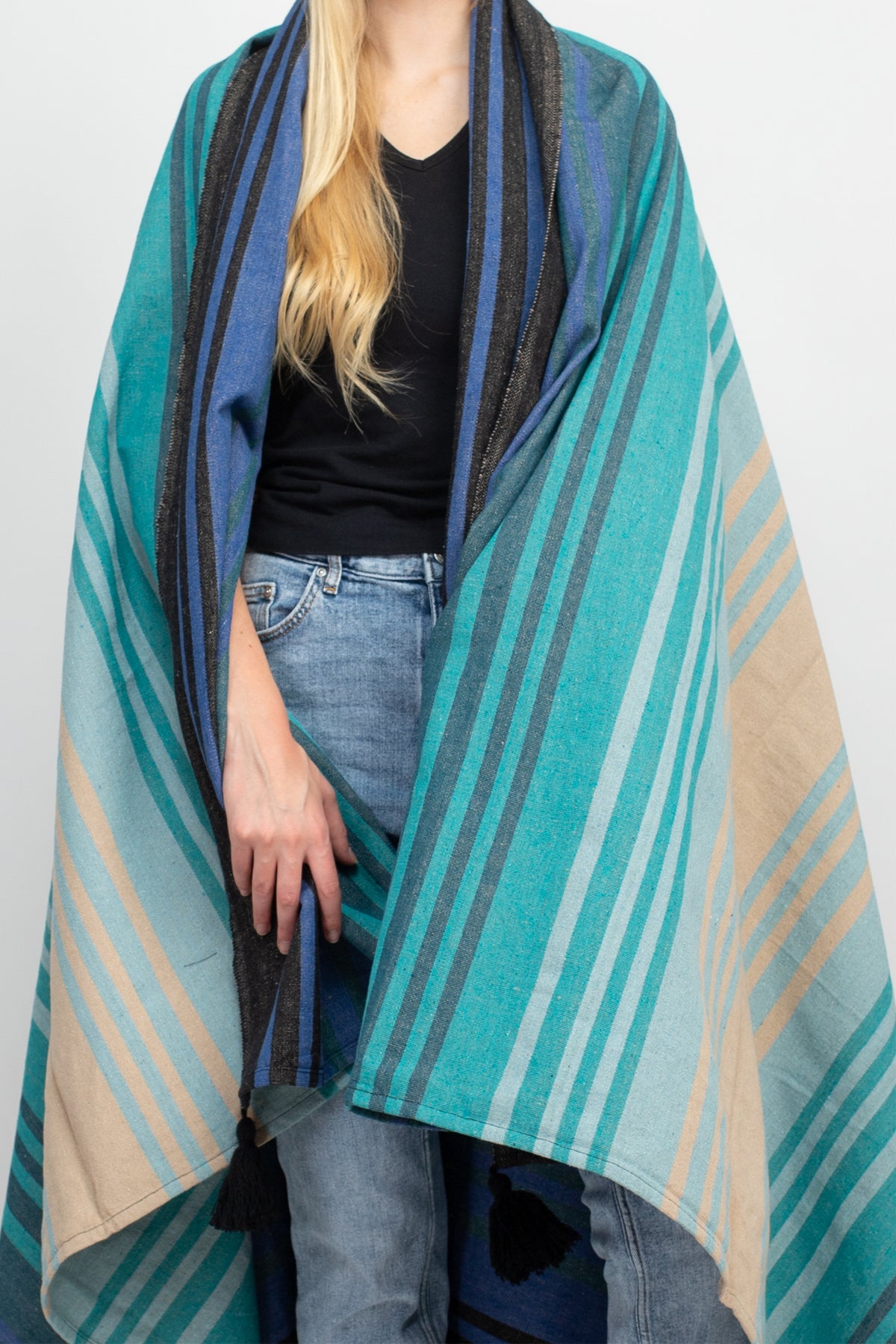 Ombre Striped Beach Blanket