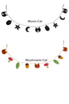 Embroidered Felt Cat Garland