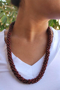 Prayer Bead Rose Mala-red-ons Size