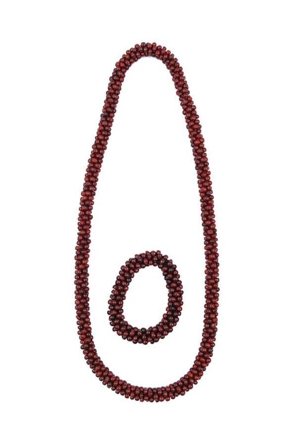 Prayer Bead Rose Mala-red-ons Size