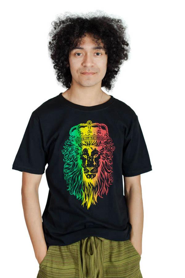 Men's  Rasta Lion Reggae Cotton Tee Shirt