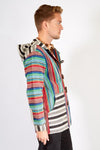 Stonewash Rustic Stripe Button Front Hoodie