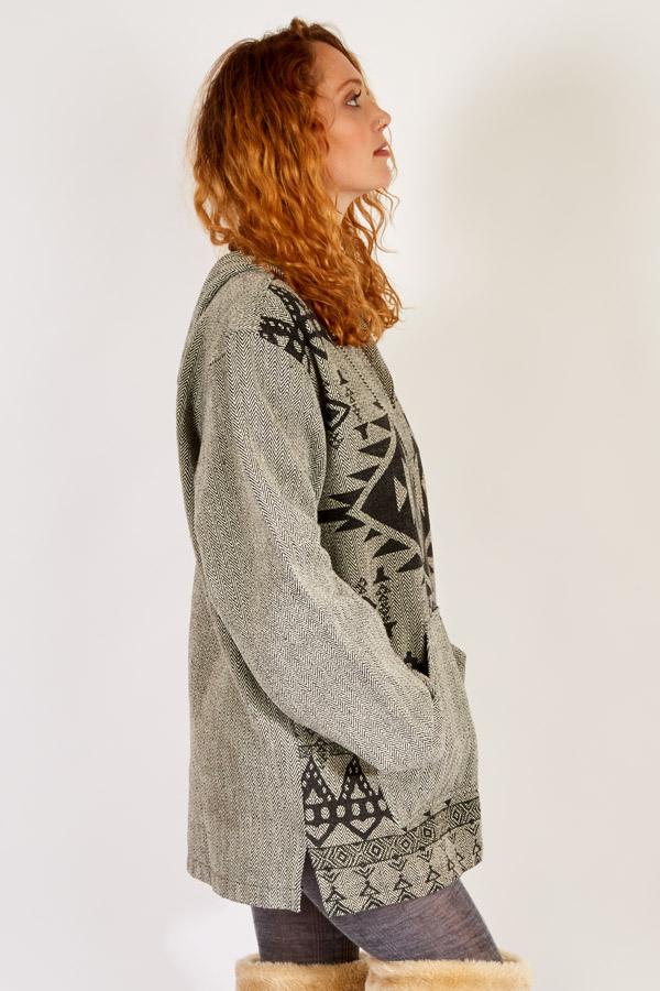 Unisex Soft Washed Blanket Print Baja Hoodie