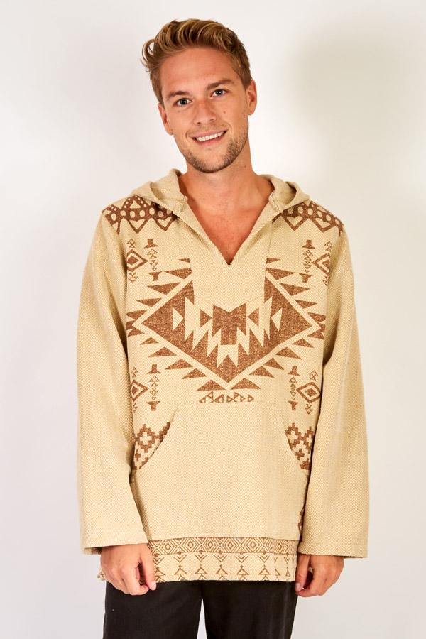 Unisex Soft Washed Blanket Print Baja Hoodie