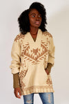 Unisex Soft Washed Blanket Print Baja Hoodie
