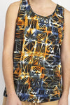 90's Print Tie-dye Mens' Tank Top