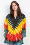 Rasta Tie-Dye Baja Hoodie