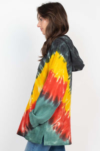 Rasta Tie-Dye Baja Hoodie