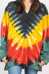 Rasta Tie-Dye Baja Hoodie