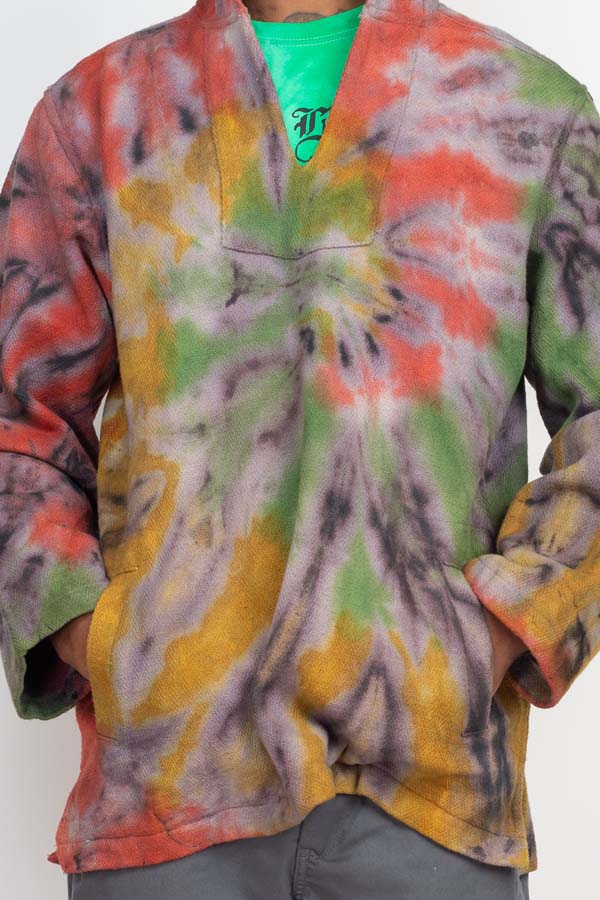 Rasta Tie-Dye Baja Hoodie