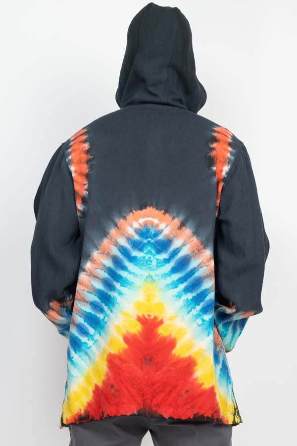 Tie-Dye Baja Button Hoodie