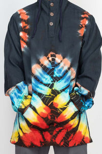 Tie-Dye Baja Button Hoodie