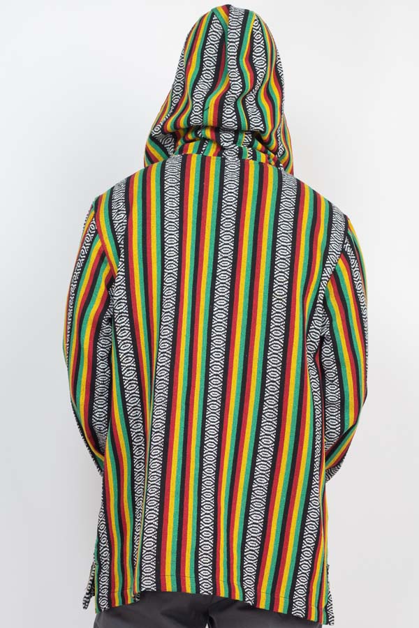 Rasta Blanket Hoodies Cheap Rasta Baja Button Hoodie – Lakhay