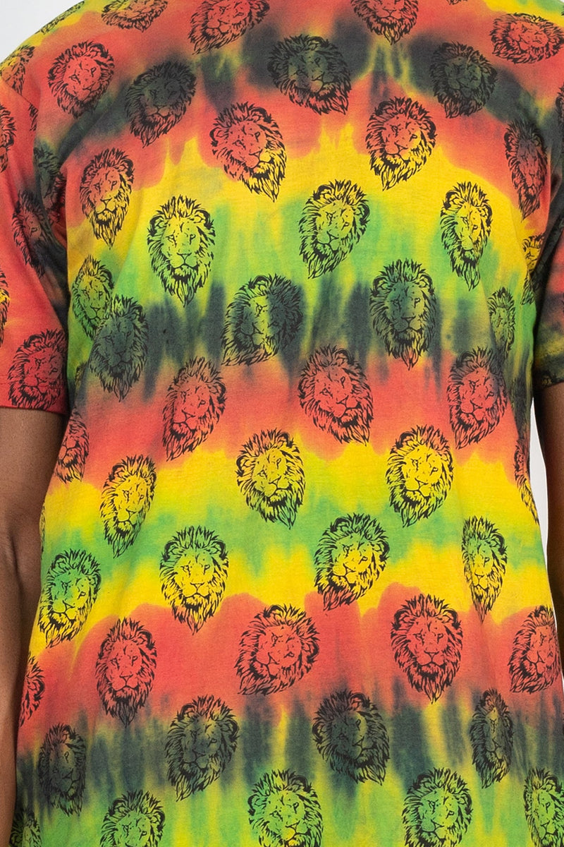 Rasta Tie-Dye Printed T-Shirt