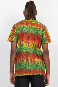 Rasta Tie-Dye Printed T-Shirt