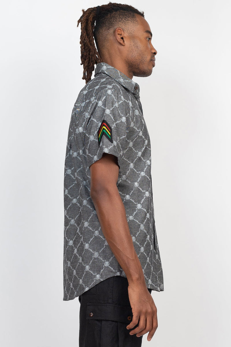 JahRoot Chain Link Fence Button Up Shirt