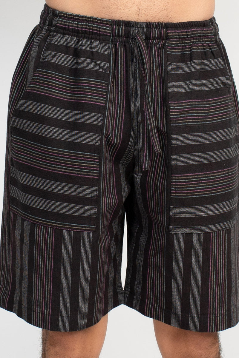 Yarn Dye Stripe Mens Cotton Shorts