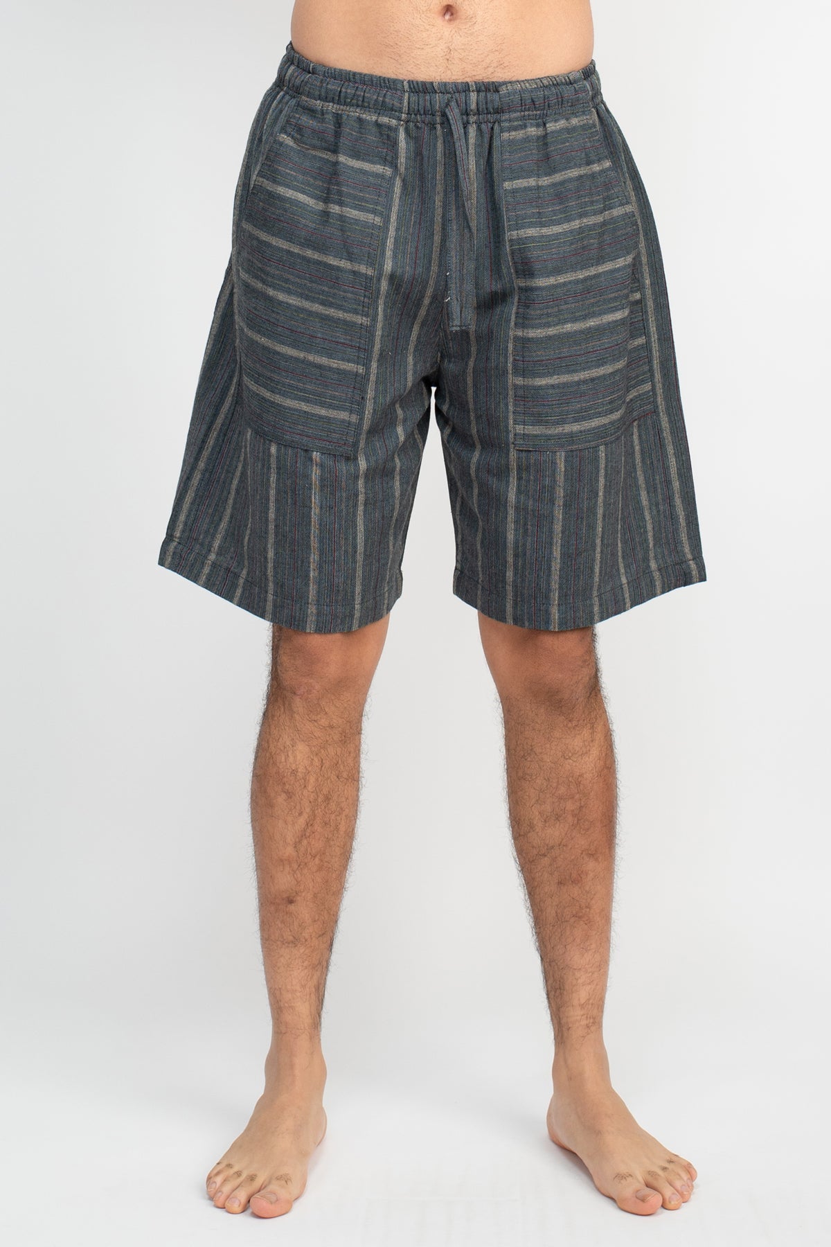 Yarn Dye Stripe Mens Cotton Shorts