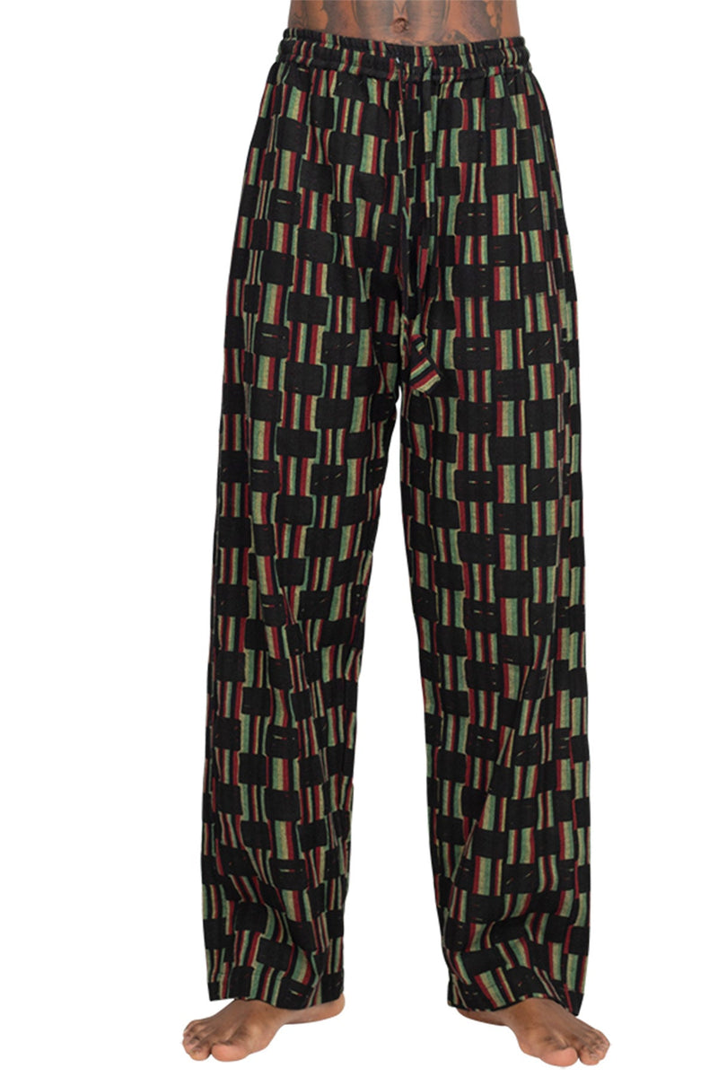 Rasta Stripe Checkered Printed Trouser