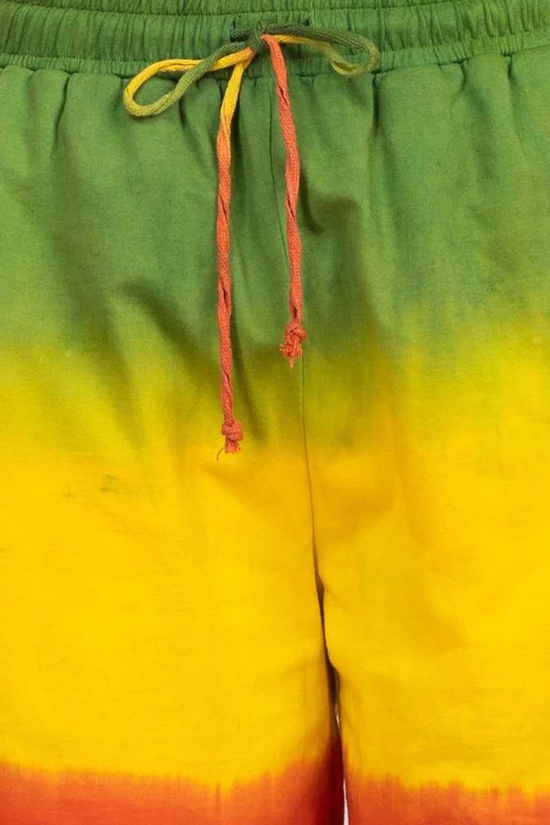 RastaTie-Dye Cotton Terry Shorts