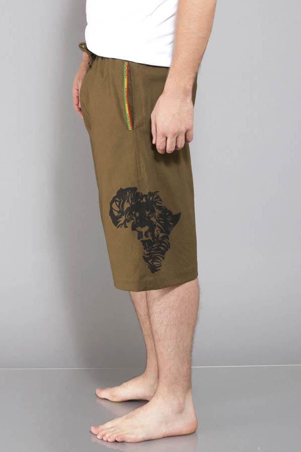 Men's Rastafari African Lion Cotton Shorts