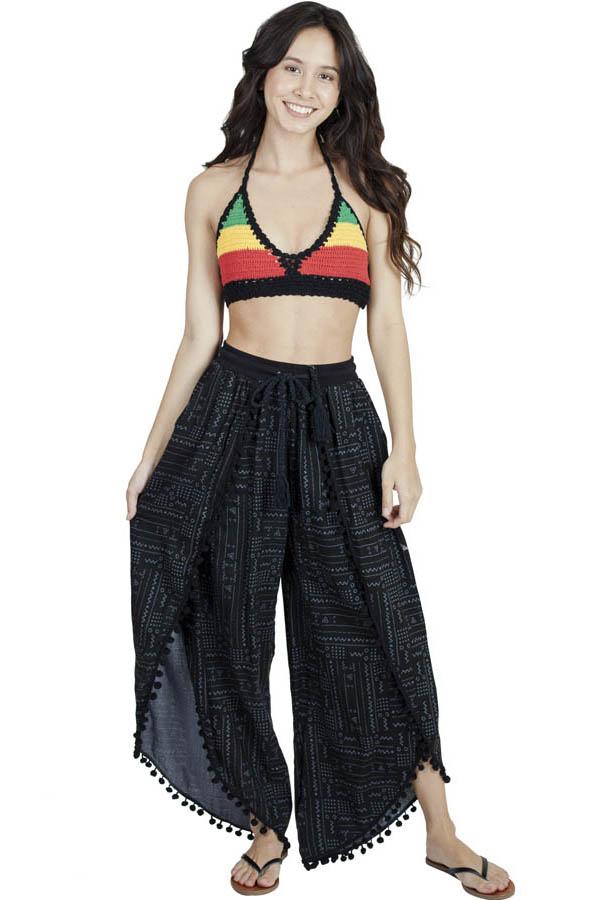 Boho slit pants clearance