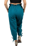 Women's Wildflower Gypsy Dance Cuffed Floral Embroidery Harem Lounge Pant