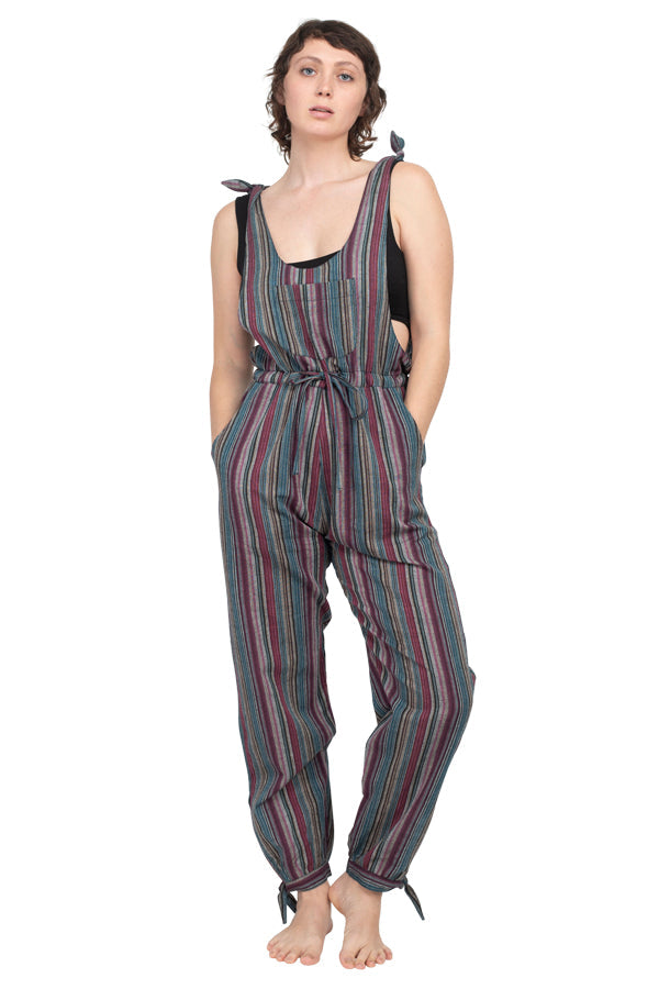 Women's Zenventurous Stripey Boho Cotton Overalls Jumpsuit